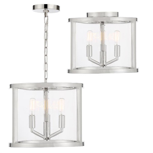 Crystorama Devon Mini Chandelier - Polished Nickel 10"H 