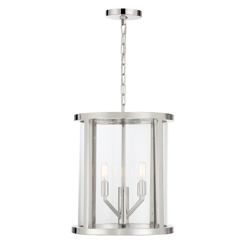 Devon Mini Chandelier - Polished Nickel 16.75"H