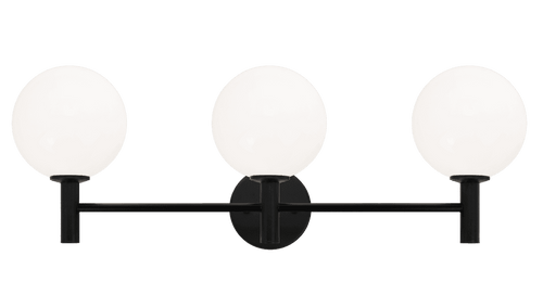 Matteo Lighting Cosmo Wall Sconce, 3-Light, Black, 9.75"H (S06003BKOP 305XL38) 