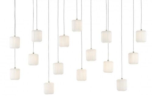 Currey and Company Dove 15-Light Linear Multi-Drop Pendant 