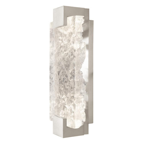 Fine Art Handcrafted Lighting Terra Wall Sconce, 2-Light, LED, Silver Leaf, Clear Glass, 15.75"H (896650-21ST NF46) 