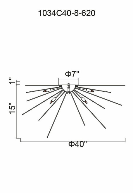 CWI Lighting Savannah 8 Light Flush Mount 