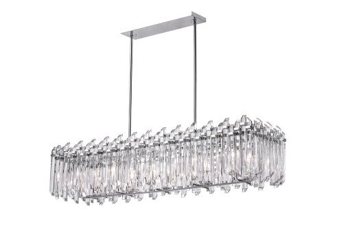 Henrietta Chandelier, 10-Light, Chrome, 47"W (1065P47-10-601-RC 3069HH6)