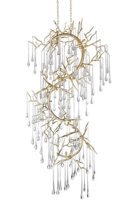 Anita Chandelier, 12-Light, Gold Leaf, 26"W (1094P26-12-620 3069JFL)