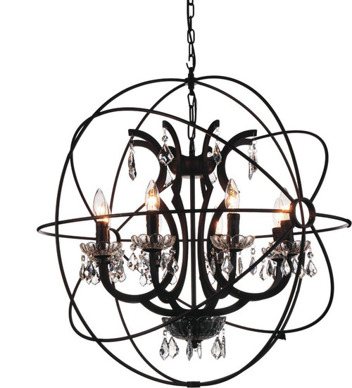 Campechia Chandelier, 8-Light, Brown, 28"W (5465P28DB-8 305XHPM)