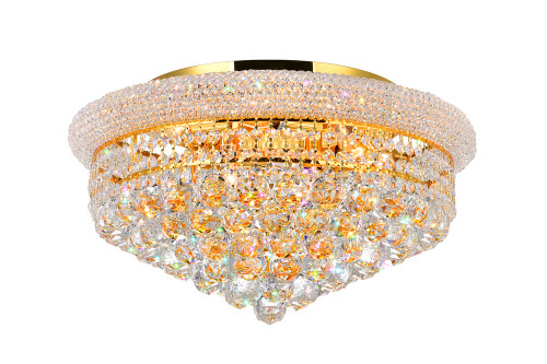 Empire Flush Mount, 8-Light, Gold, 20"W (8001C20G 3066HTR)