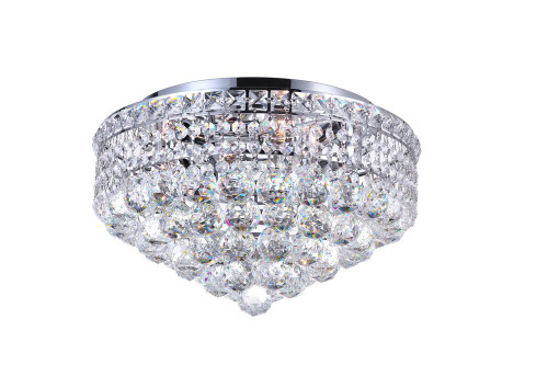CWI Lighting Luminous Flush Mount, 5-Light, Chrome, 16"W (8002C16C 3066FW0) 