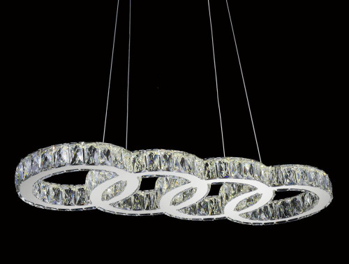 Milan Chandelier, LED, Chrome, 33"W (5629P33ST-O 3060FFV)