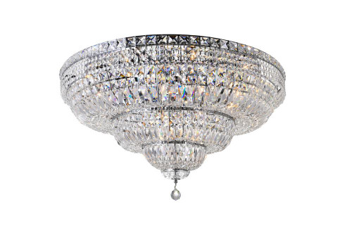 CWI Lighting Stefania Bowl Flush Mount, 21-Light, Chrome, 36"W (8003C36C 3060HF0) 