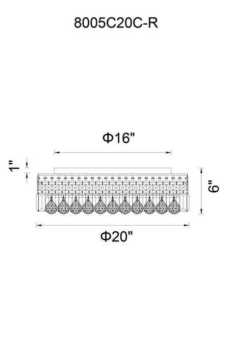 CWI Lighting Colosseum 8 Light Flush Mount 