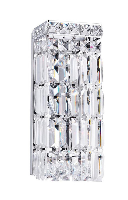 CWI Lighting Colosseum Bathroom Wall Sconce, 2-Light, Chrome, 14"H (8007W5C 3060JDA) 