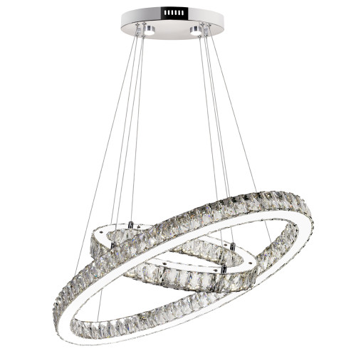 Florence Chandelier, LED, Chrome, 27"W (5635P27ST-2O (Clear) 3063L0Z)
