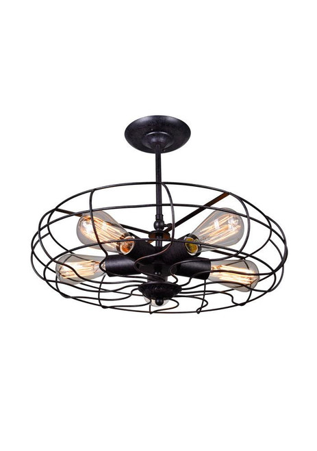 CWI Lighting Pamela Flush Mount, 5-Light, Rust, 19"W (9606C19-5-130 3063E6X) 