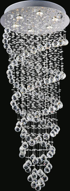 CWI Lighting Double Spiral Flush Mount, 6-Light, Chrome, 20"W (6606C20C 3060GF2) 