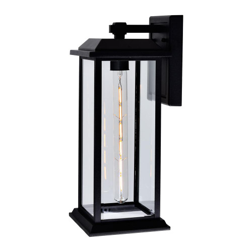 Blackbridge Bridge Outdoor Wall Lantern, 1-Light, Black, Beveled Clear Glass, 16.4"H (0409W8-1-101-A 3069NAX)