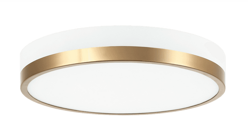 Matteo Lighting Tone LED Flush Mount, 1-Light, Brass, 12"W (M15301WHAG 305XK1A) 
