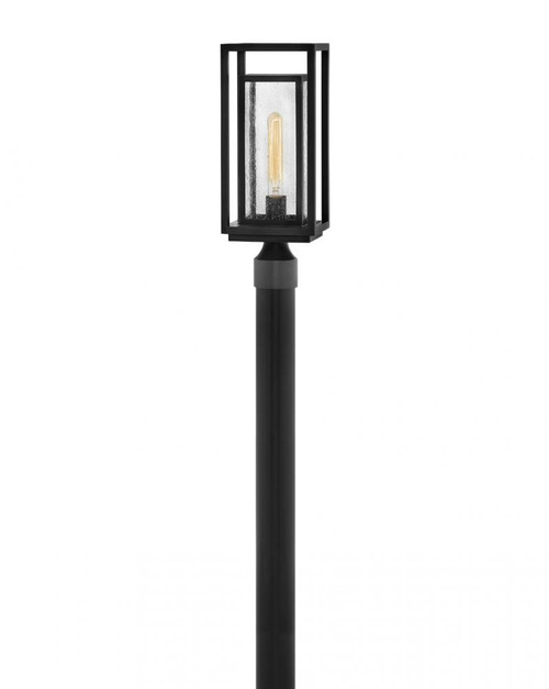 Republic Outdoor Medium Post Top Or Pier Mount Lantern 12V, 1-Light, Black, 7"W (1001BK-LV 9Q2LK)