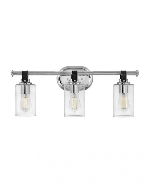 Halstead Bath Vanity Light, 3-Light, Chrome, 24"W (52883CM 9Q4KZ)