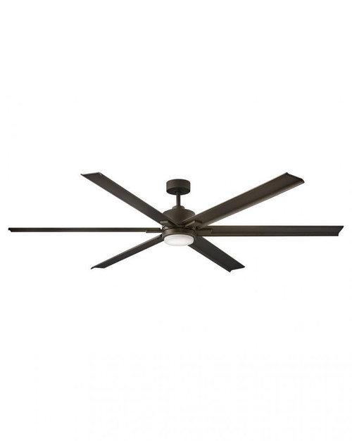 Hinkley Indy Maxx Ceiling Fan, 6-Blade, 1-Light, Metallic Matte Bronze, Metallic Matte Bronze Blades, 82"W (900982FMM-LDD 9Q6KA) 