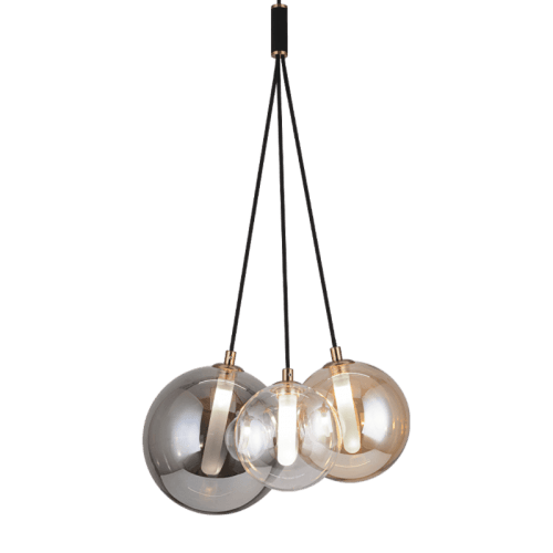 Matteo Lighting Magma Pendant, 3-Light, LED, Black, 29.25"H (C81003BK 305XP0T) 