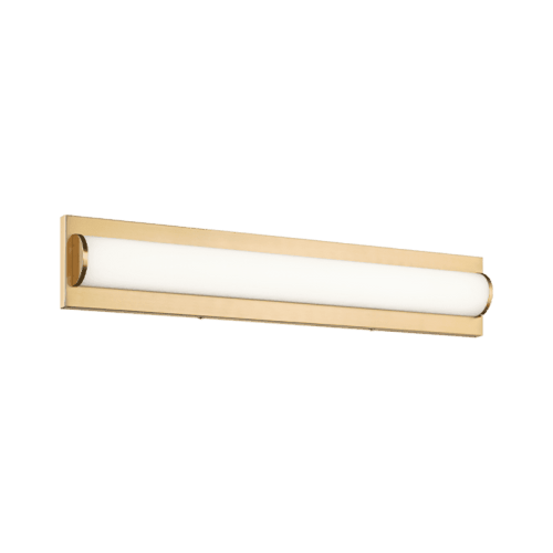 Matteo Lighting Psyra Bath Bar Vanity, 1-Light, Aged Gold Brass, 24"W (S08924AG 305XPY4) 