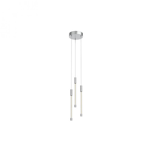 Motif 13-in 3 Head Chrome LED Multi Pendant