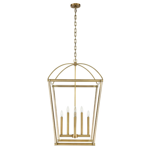 Manor Pendant, 8-Light, Vintage Brass, 24"W PD312224VB