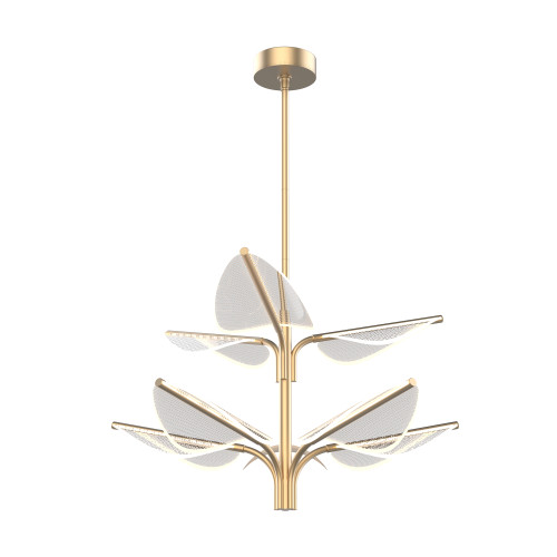 Flora Pendant, 1-Light, LED, Natural Brass, 31"D PD321132NB