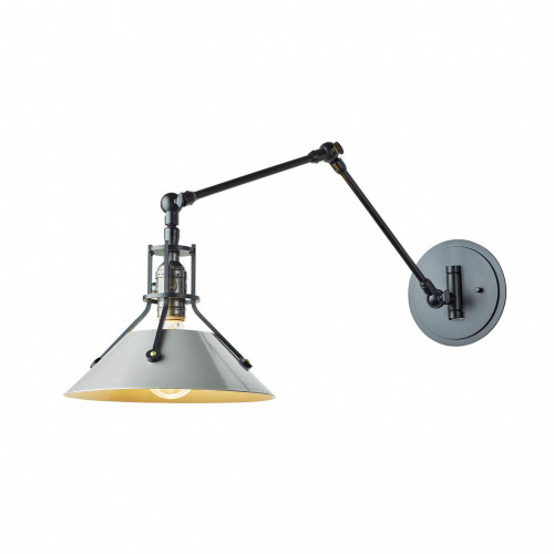 Hubbardton Forge Henry Wall Sconce, 1-Light, Black, 15.25"H (209320-SKT-10-10 4622KK) 