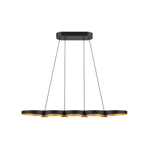 Kuzco Lighting Inc Maestro 38-in Black/Gold LED Linear Pendant 