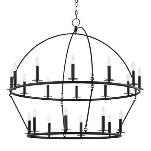 Hudson Valley Howell Chandelier Black 47"W x 42.25"H 