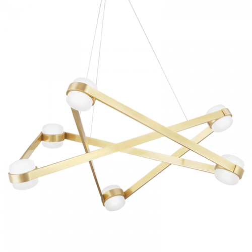 Hudson Valley Orbit Chandelier Brass 38"W x 13.75"H 