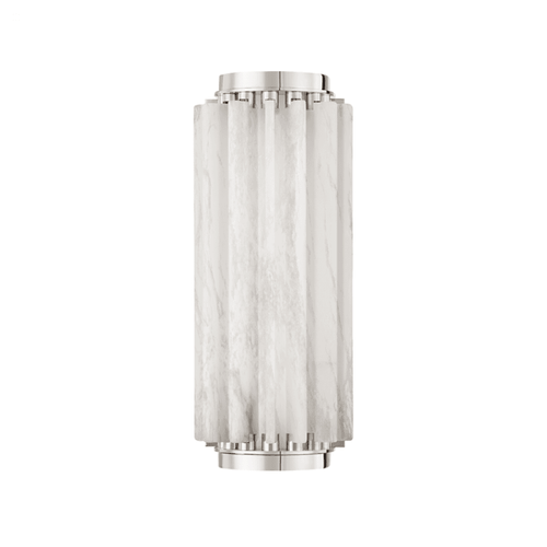 Hudson Valley Hillside Wall Sconce Polished Nickel 13.5"H x 6"W 
