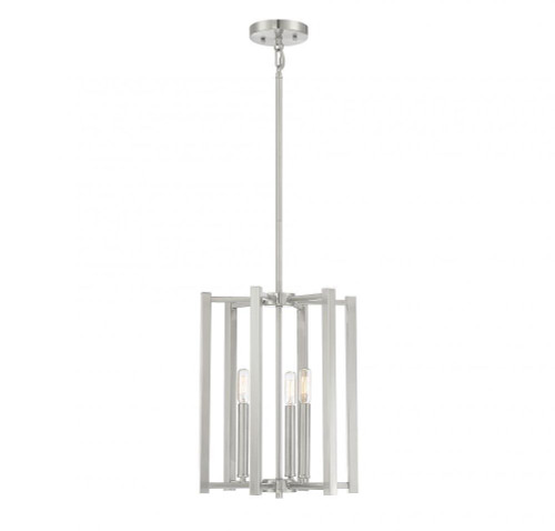 Savoy House Benson Pendant, 3-Light, Satin Nickel, 16.5"H (3-7700-3-SN AHWW4) 