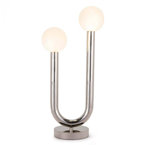 Regina Andrew Happy Table Lamp, 2-Light, Polished Nickel, 25"H (13-1487PN 50501T2) 
