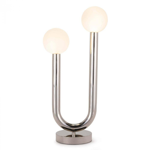 Happy Table Lamp, 2-Light, Polished Nickel, 25"H (13-1487PN 50501T2)