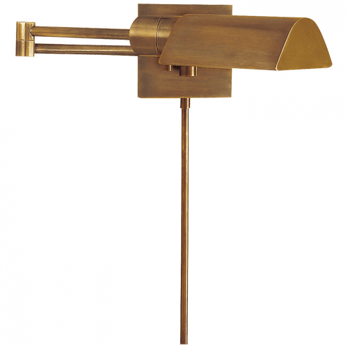 Visual Comfort & Co. Signature Collection Studio Swing Arm Wall Sconce With Plug, 1-Light, Hand-Rubbed Antique Brass, 4.5"H (92025 HAB 22KMF) 