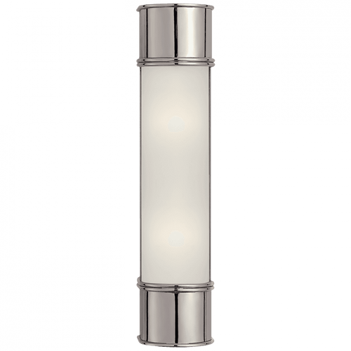Visual Comfort & Co. Signature Collection Oxford Bathroom Wall Sconce, 2-Light, Chrome, Frosted Glass, 18.5"H (CHD 1552CH-FG 25V4C) 