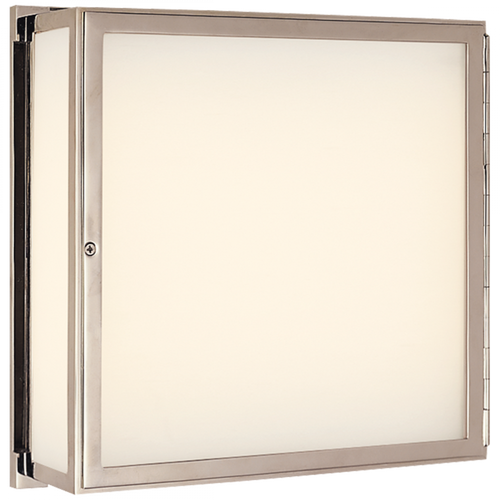 Mercer Bathroom Wall Sconce, 2-Light, Polished Nickel, White Glass, 12"H (TOB 2004PN 2CTL5)