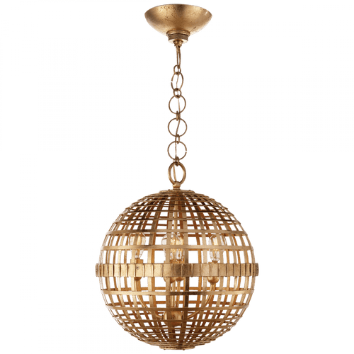 Visual Comfort & Co. Signature Collection Mill Pendant, 4-Light, Globe, Gild, 16"W (ARN 5003G 2MWHZ) 