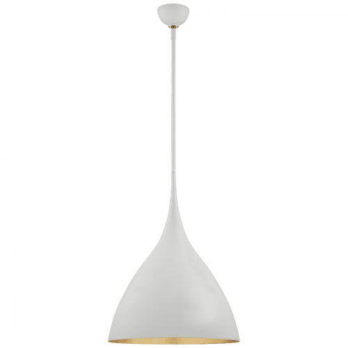Visual Comfort & Co. Signature Collection Agnes Pendant, 1-Light, Plaster White, 18"W (ARN 5351PW 2R34X) 