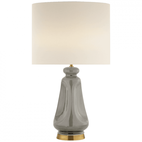 Visual Comfort & Co. Signature Collection Kapila Table Lamp, 2-Light, Shellish Gray, Linen Shade, 33"H (ARN 3614SHG-L 2K3QP) 