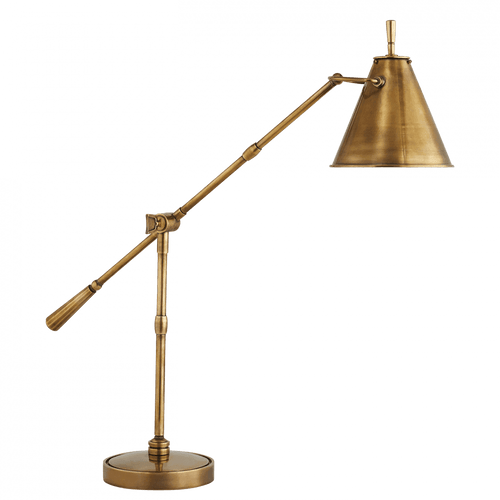 Visual Comfort & Co. Signature Collection Goodman Table Lamp, 1-Light, Hand-Rubbed Antique Brass, 19"-30" (TOB 3536HAB 2N2ER) 