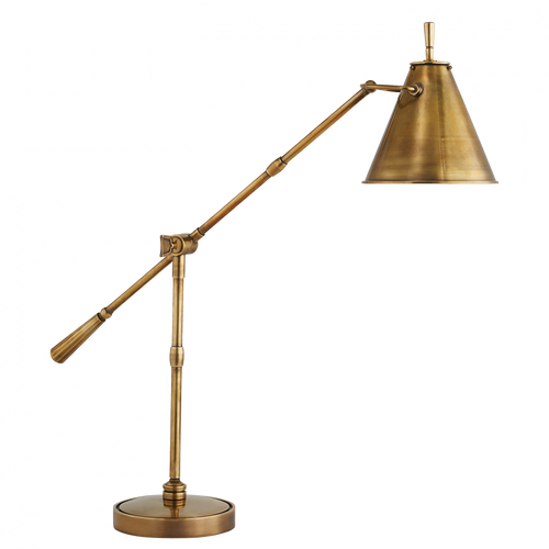 Goodman Table Lamp, 1-Light, Hand-Rubbed Antique Brass, 19"-30" (TOB 3536HAB 2N2ER)