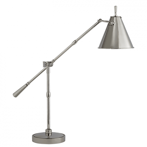 Visual Comfort & Co. Signature Collection Goodman Desk Lamp, 1-Light, Polished Nickel, 30"H (TOB 3536PN 2N2ET) 