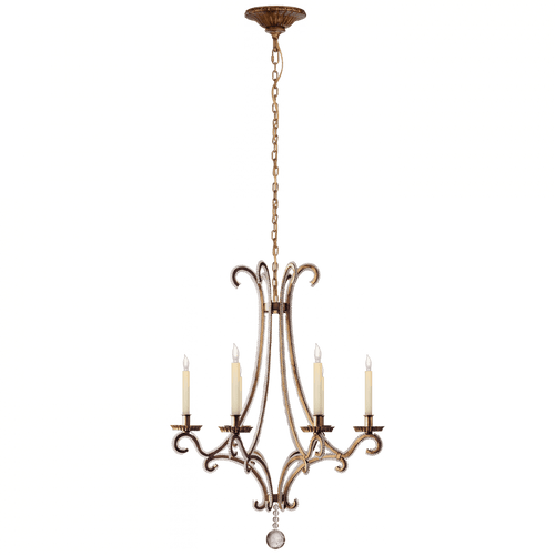 Visual Comfort & Co. Signature Collection Oslo Chandelier, 6-Light, Gilded Iron, 23.25"W (CHC 1552GI-CG 2JZUD) 