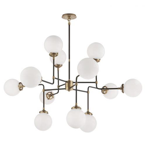 Bistro Medium Chandelier, 12-Light, Hand-Rubbed Antique Brass, 47"W (S 5022HAB-WG 2MZGM)
Visual Comfort & Signature Collection