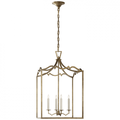 Visual Comfort & Co. Signature Collection Darlana Lantern Pendant, 4-Light, Gilded Iron, 17.25"W (CHC 2181GI 2MXKX) 