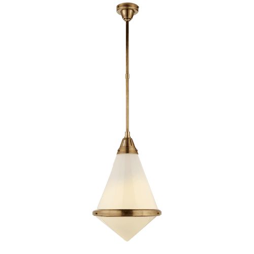 Visual Comfort & Co. Signature Collection Gale Large Pendant, 1-Light, Hand-Rubbed Antique Brass, Over All Height 51" (TOB 5156HAB-WG 2JUY6) 