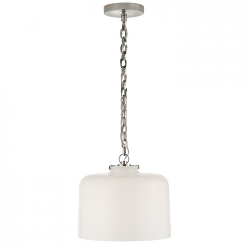 Katie Pendant, 1-Light, Dome, Polished Nickel, White Glass, 12"W (TOB 5226PN/G5-WG 2N3F7)